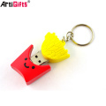 Custom 2d or 3d Rubber Soft PVC Key Holder Key Chain Keyring